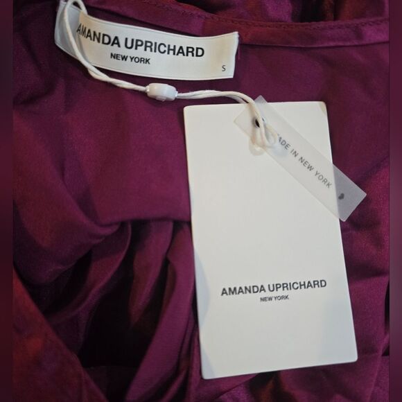 Amanda Uprichard long sleeve Roma Midi dress NWT sz Small Aubergine Purple - Picture 5 of 5